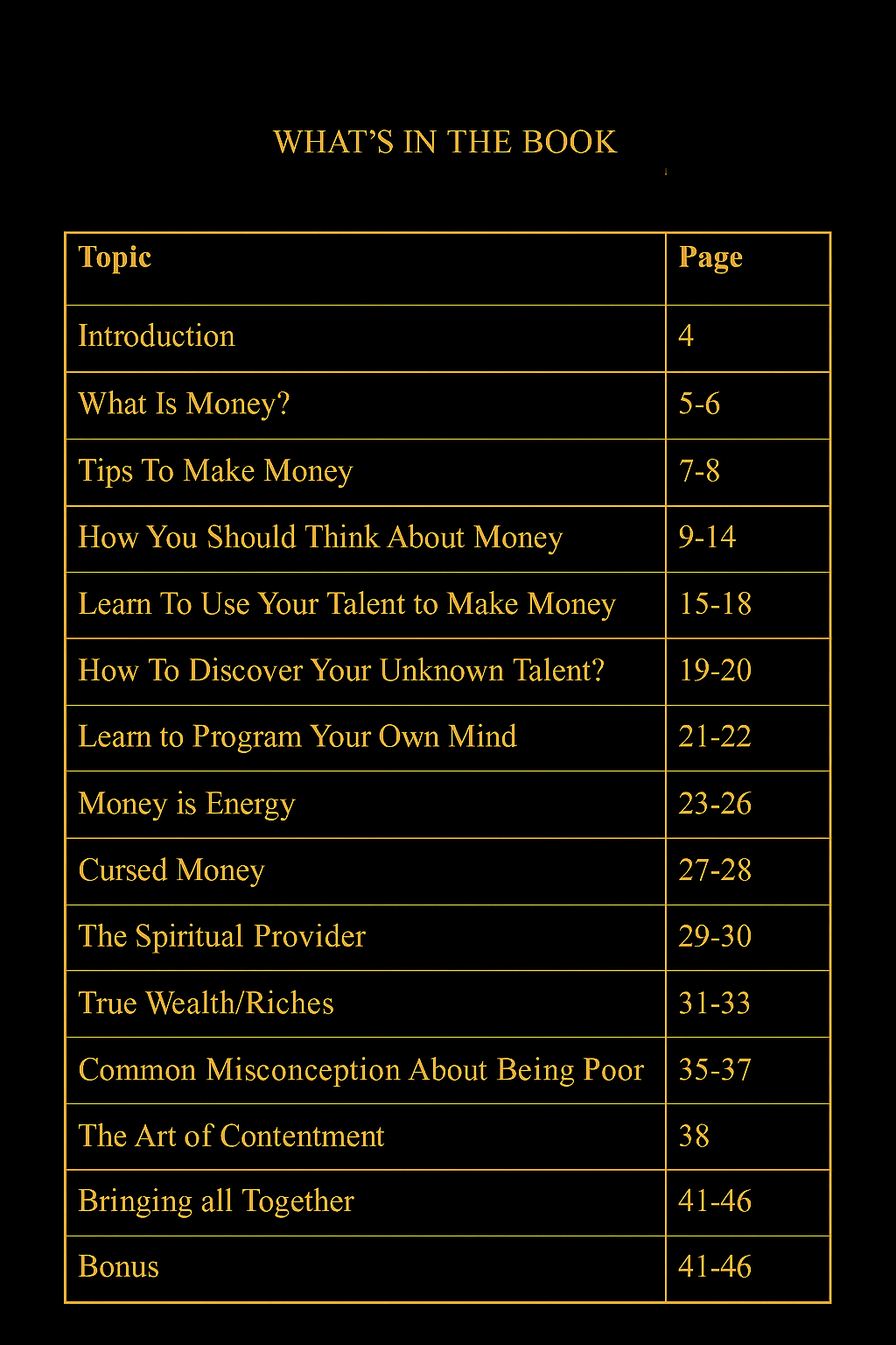 THE $PIRITUAL PART ABOUT MONEY